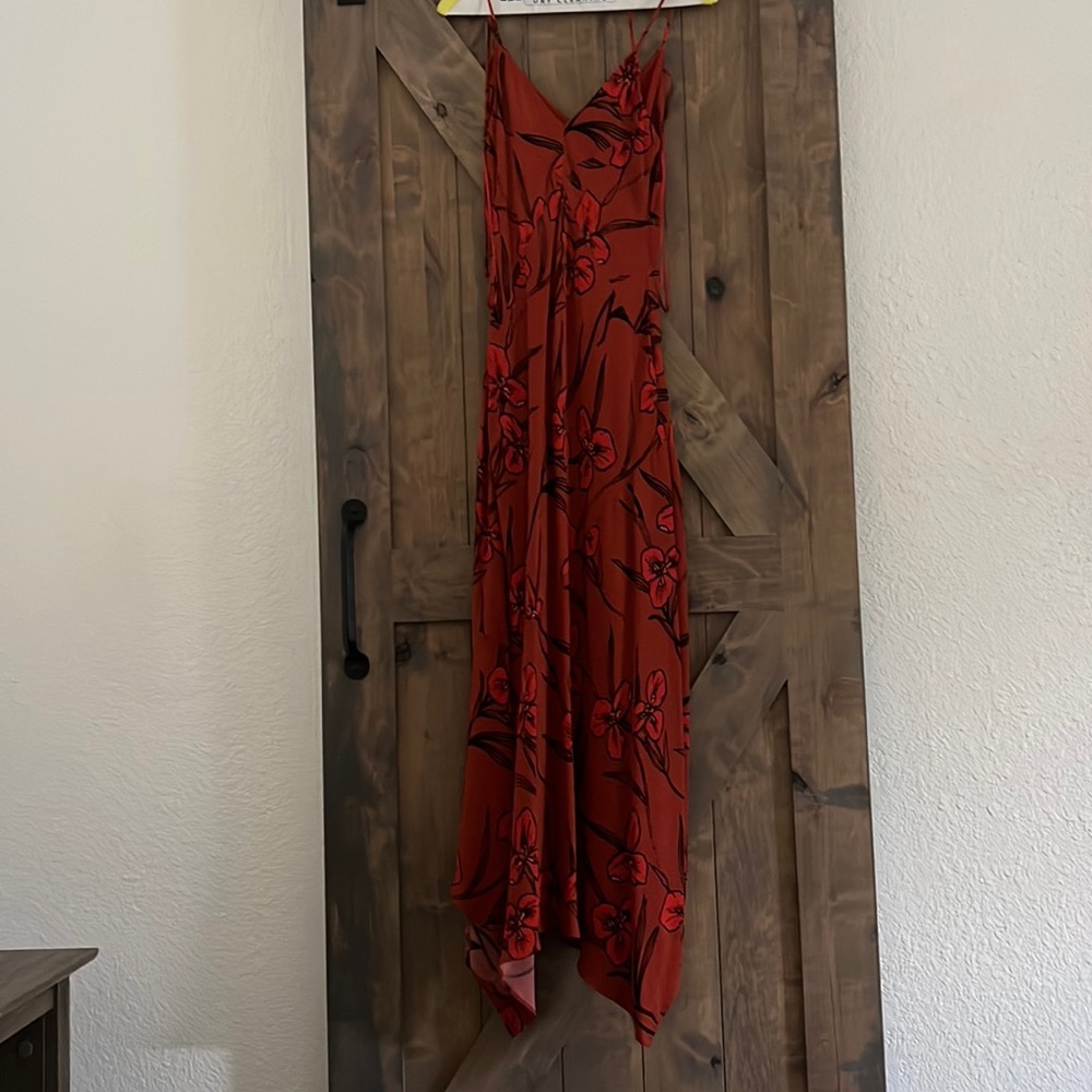 Anthropologie Burnt red dress Maxi